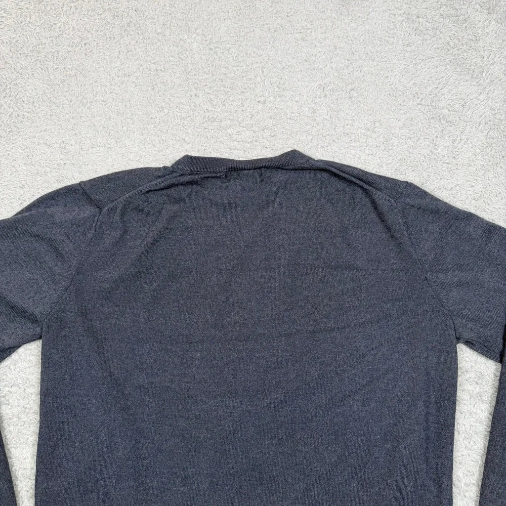 Banana Republic Mens‎ Silk Cashmere V-Neck Sweater Navy Blue Size M Soft Luxury